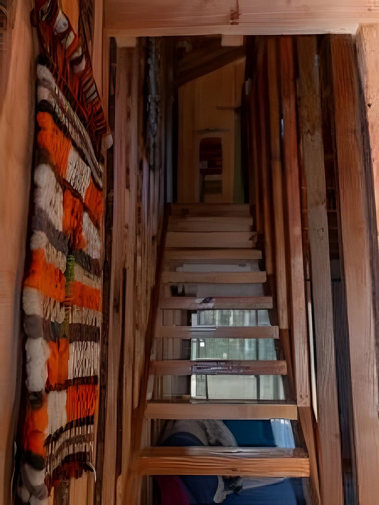 Cabaña Tinaja y vista al volcán