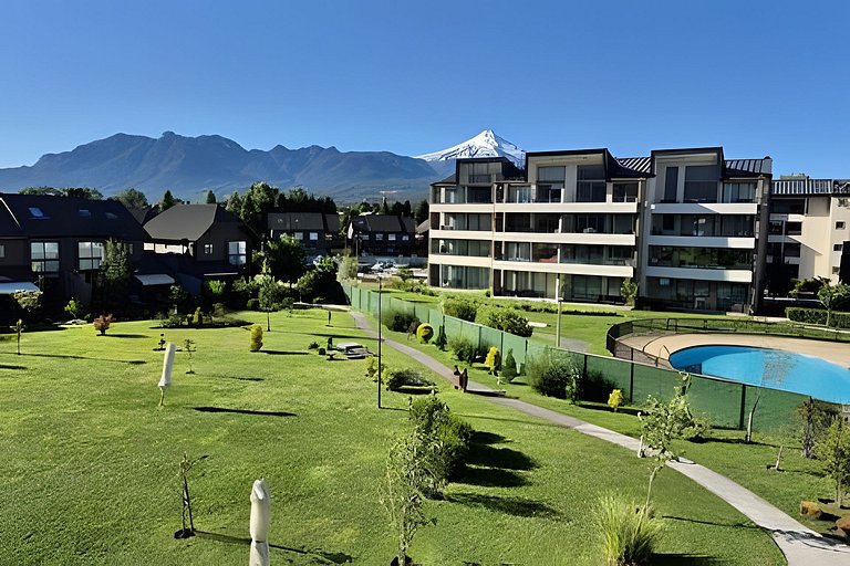 Exclusivo en Costa Pucón | Vista Volcán y Piscina